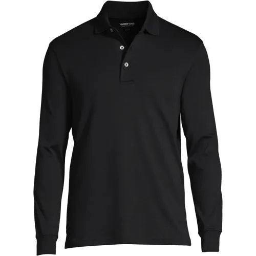 Men's Long Sleeve Cotton Supima Polo Shirt