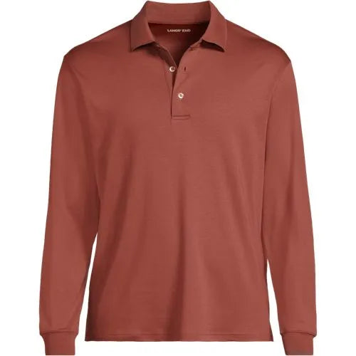 Men's Long Sleeve Cotton Supima Polo Shirt