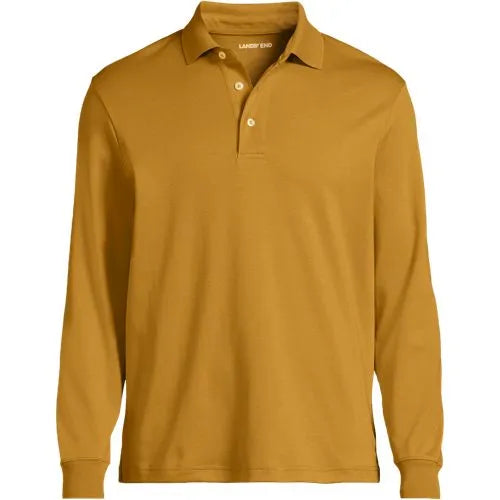 Men's Long Sleeve Cotton Supima Polo Shirt