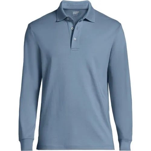 Men's Long Sleeve Cotton Supima Polo Shirt
