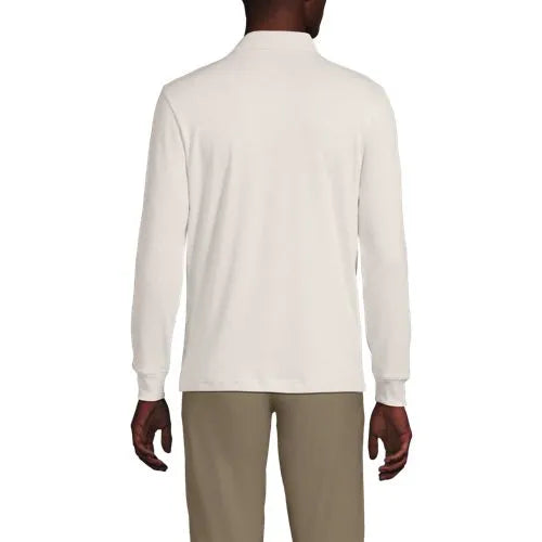 Men's Long Sleeve Cotton Supima Polo Shirt with Pocket