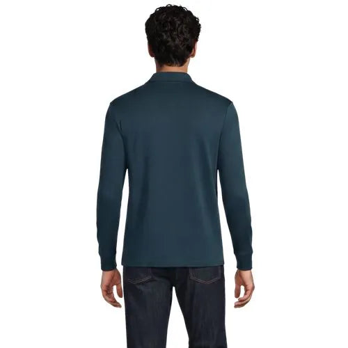 Men's Long Sleeve Cotton Supima Polo Shirt with Pocket