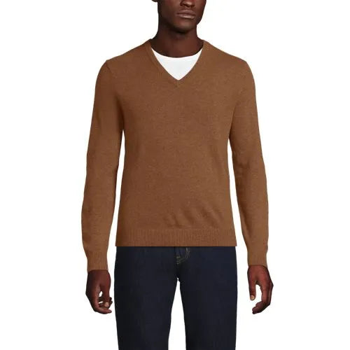 Men's Fine Gauge Cashmere V-neck Sweater