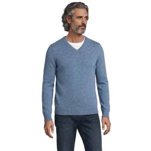 Men's Fine Gauge Cashmere V-neck Sweater