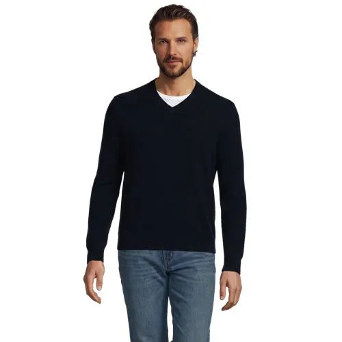 Men's Fine Gauge Cashmere V-neck Sweater