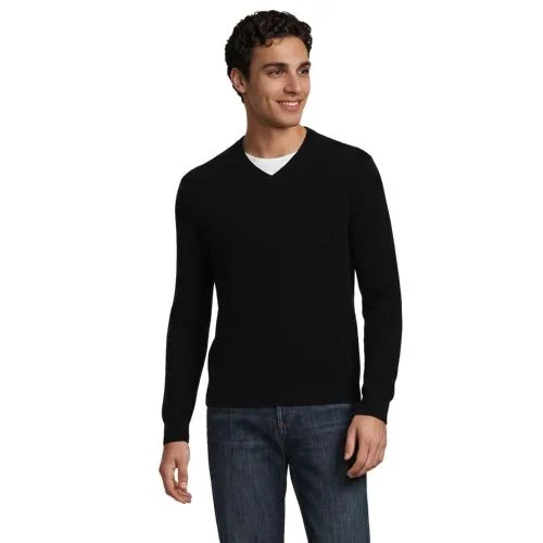 Men's Fine Gauge Cashmere V-neck Sweater