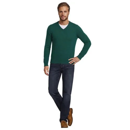 Men's Fine Gauge Cashmere V-neck Sweater