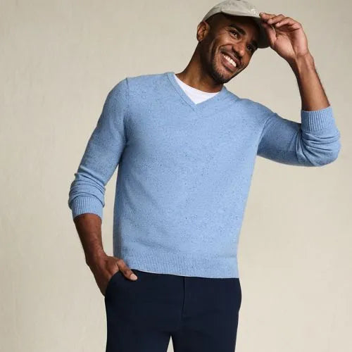 Men's Fine Gauge Cashmere V-neck Sweater