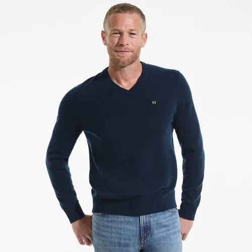 Men's Fine Gauge Cashmere V-neck Sweater