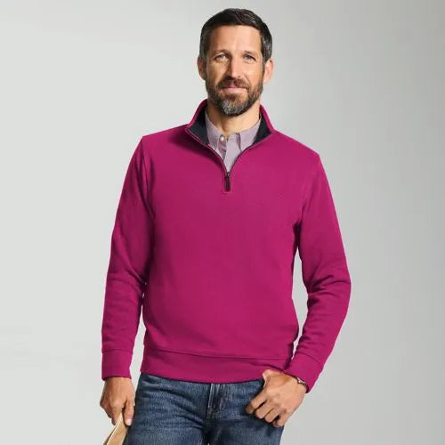 Bedford Rib Quarter Zip Pullover Sweater