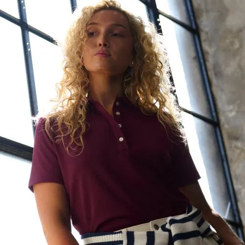 Women's Short Sleeve Solid Active Polo