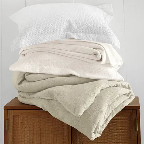 Basketweave Cotton Matelasse Coverlet