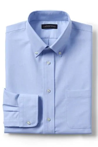 Men's Long Sleeve Solid Oxford Dress Shirt