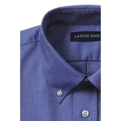 Men's Long Sleeve Solid Oxford Dress Shirt