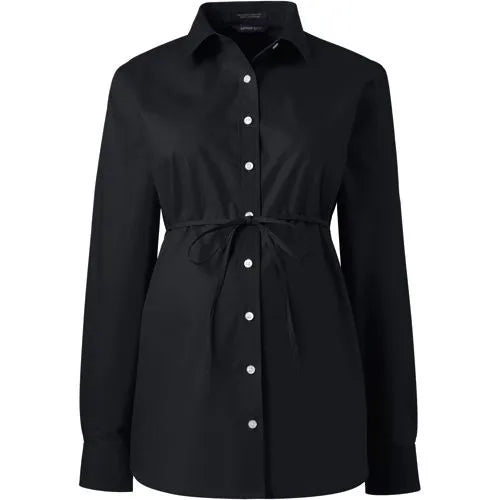 School Uniform Women's Long Sleeve Maternity Adjustable Stretch Shirt