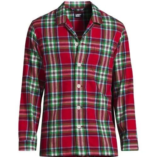 Men's Classic Fit Flannel Pajama Shirt