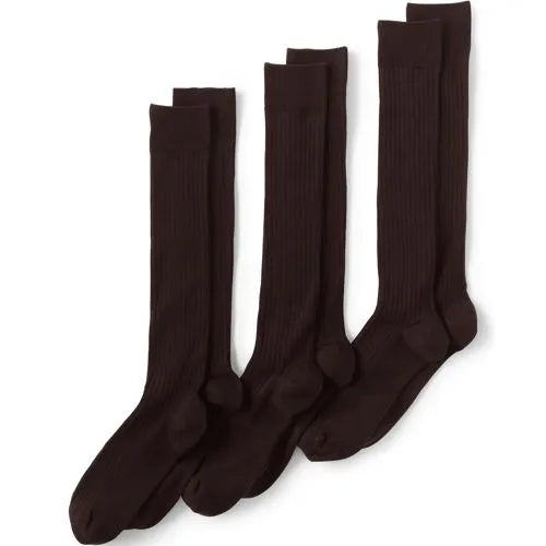 Men's Seamless Toe Over the Calf Rib Dress Socks 3-pack