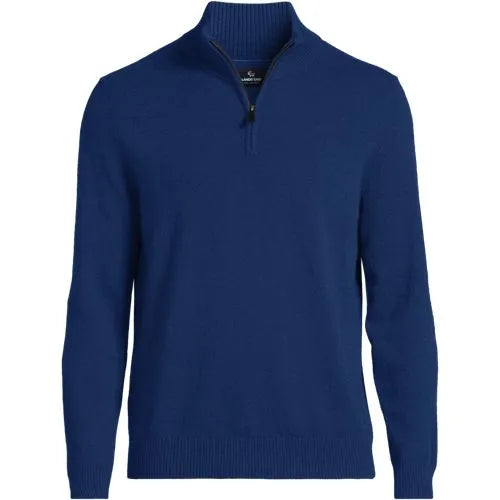 Men's Fine Gauge Cashmere Quarter Zip