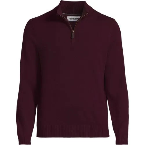 Men's Fine Gauge Cashmere Quarter Zip
