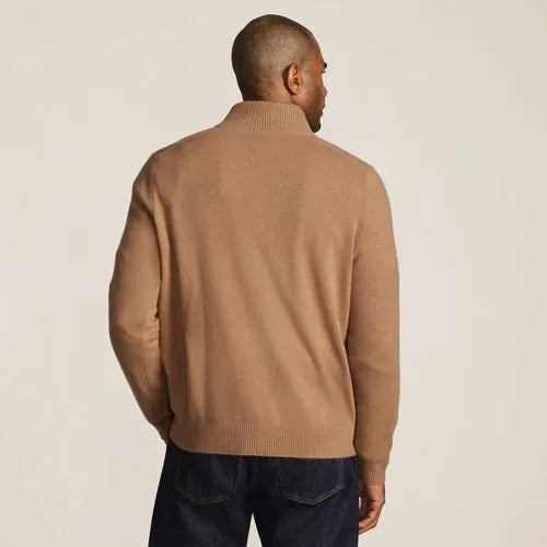 Men's Fine Gauge Cashmere Quarter Zip