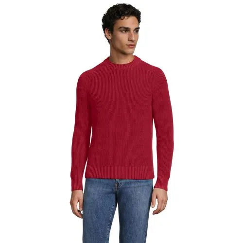 Men's Cotton Drifter Saddle Crewneck Shaker Sweater