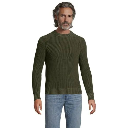 Men's Cotton Drifter Saddle Crewneck Shaker Sweater