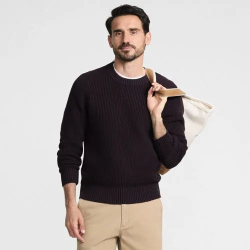 Men's Cotton Drifter Saddle Crewneck Shaker Sweater