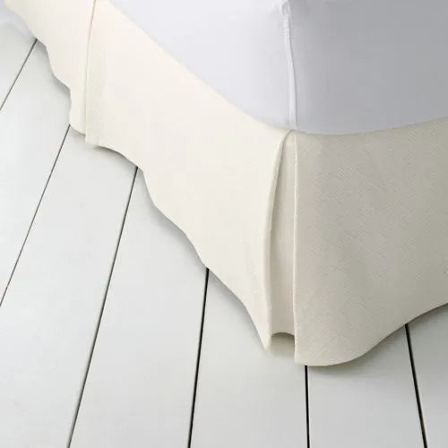 Basketweave Cotton Matelasse Bedskirt