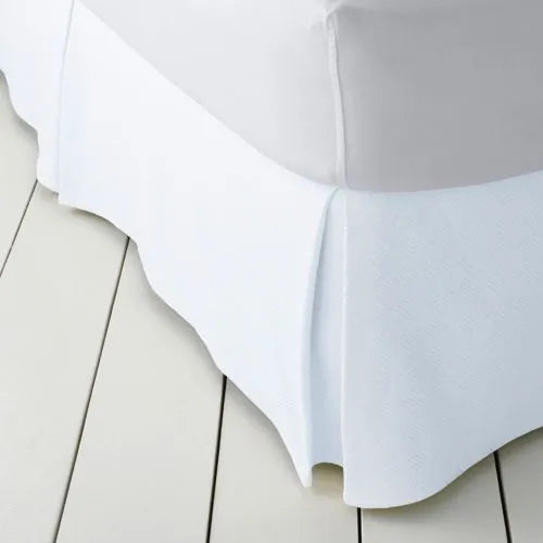 Basketweave Cotton Matelasse Bedskirt