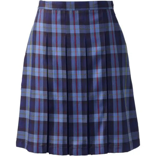 Women's Plaid Box Pleat Skirt Top of the Knee