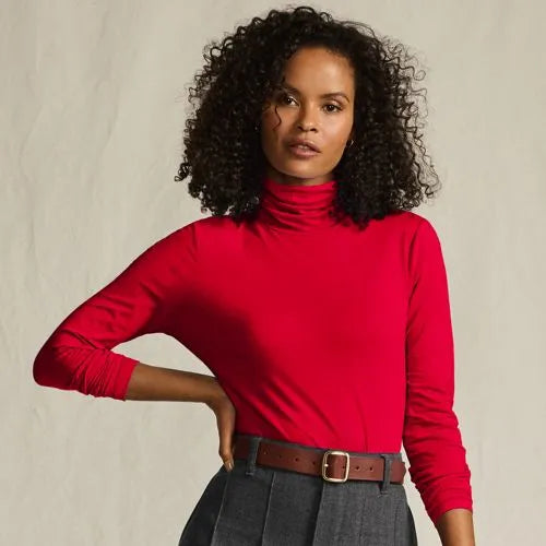 Lightweight Jersey Long Sleeve Turtleneck