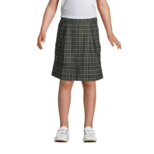Girls Plaid Top of Knee Pleat Skort