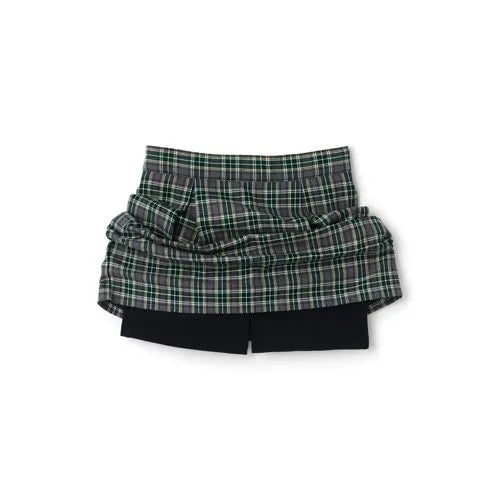 Girls Plaid Top of Knee Pleat Skort