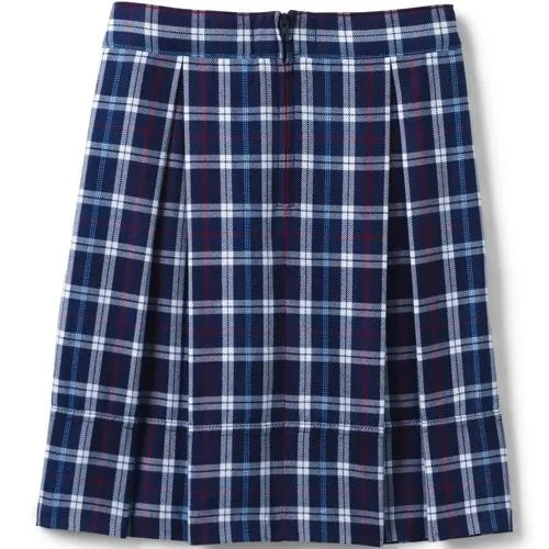 Girls Plaid Top of Knee Pleat Skort