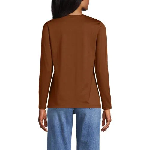 Supima Cotton Long Sleeve Crewneck T-Shirt