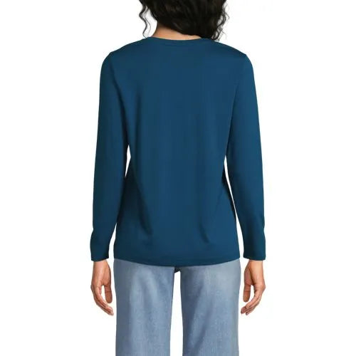 Supima Cotton Long Sleeve Crewneck T-Shirt