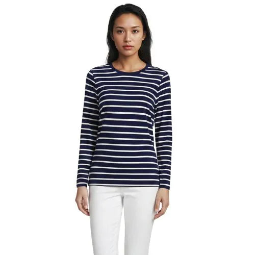 Supima Cotton Long Sleeve Crewneck T-Shirt