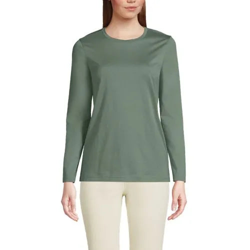 Supima Cotton Long Sleeve Crewneck T-Shirt