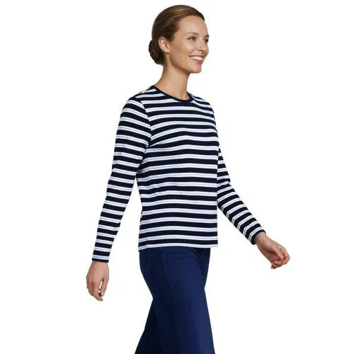 Supima Cotton Long Sleeve Crewneck T-Shirt