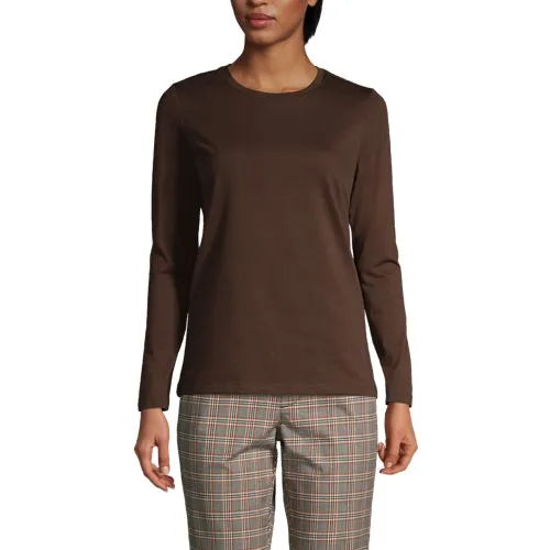 Supima Cotton Long Sleeve Crewneck T-Shirt