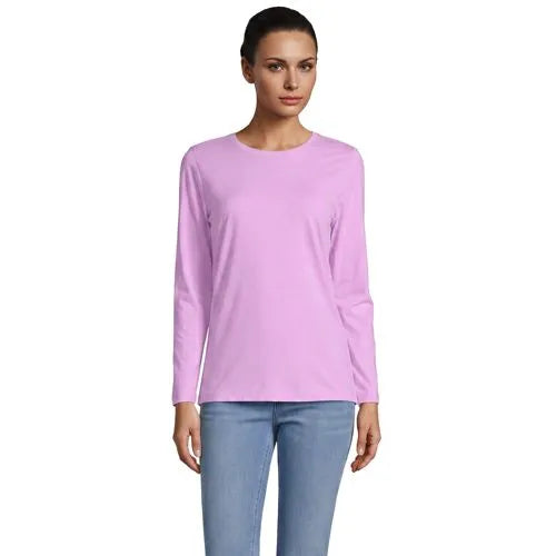 Supima Cotton Long Sleeve Crewneck T-Shirt