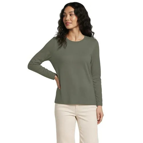 Supima Cotton Long Sleeve Crewneck T-Shirt