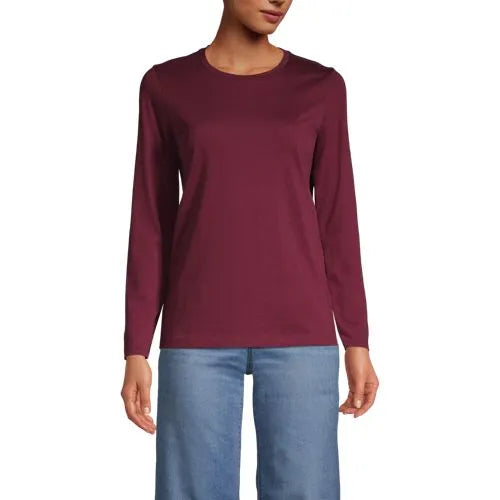 Supima Cotton Long Sleeve Crewneck T-Shirt