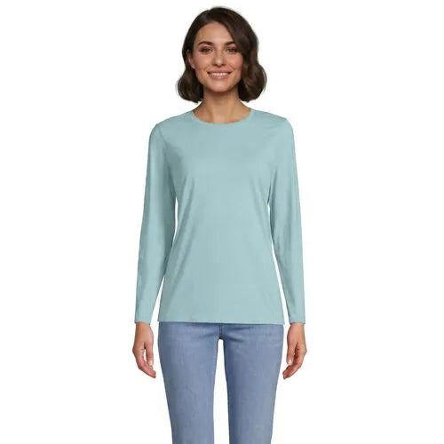 Supima Cotton Long Sleeve Crewneck T-Shirt