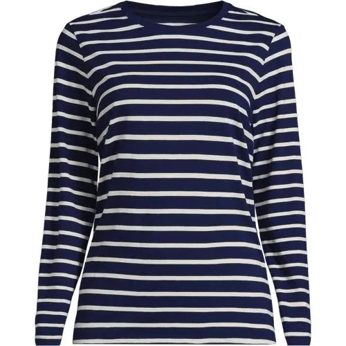 Supima Cotton Long Sleeve Crewneck T-Shirt