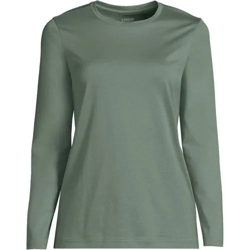 Supima Cotton Long Sleeve Crewneck T-Shirt