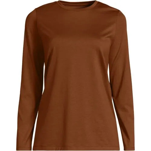 Supima Cotton Long Sleeve Crewneck T-Shirt