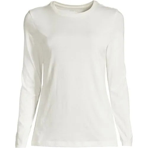 Supima Cotton Long Sleeve Crewneck T-Shirt