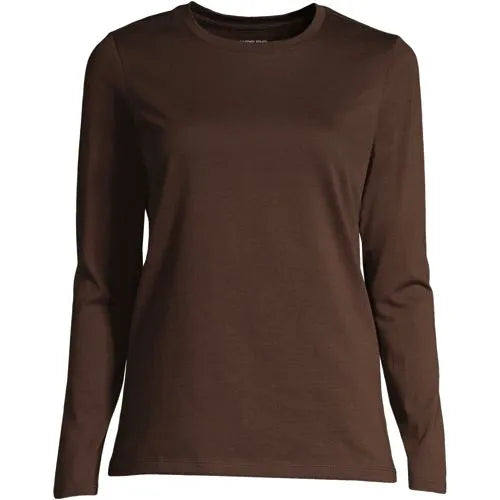 Supima Cotton Long Sleeve Crewneck T-Shirt