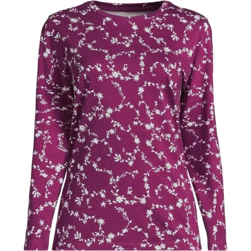 Supima Cotton Long Sleeve Crewneck T-Shirt